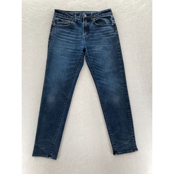 American Eagle Outfitters Other - American Eagle Jeans Mens 30x28 Athletic Tapered Leg Blue Stretch Denim Low Rise